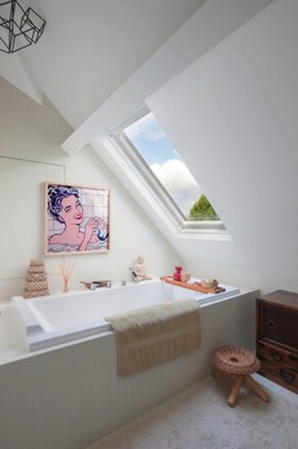 バスルーム, 窓, 天窓, 風呂, 浴室